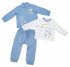 Голубой комплект: боди, кофта, брюки /
футболка с длинным рукавом, кофта, брюки для мальчика PlayToday Baby 317052, вид 1 превью