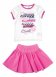 Розовый комплект футболка, юбка для девочки PlayToday 352025, вид 1 превью