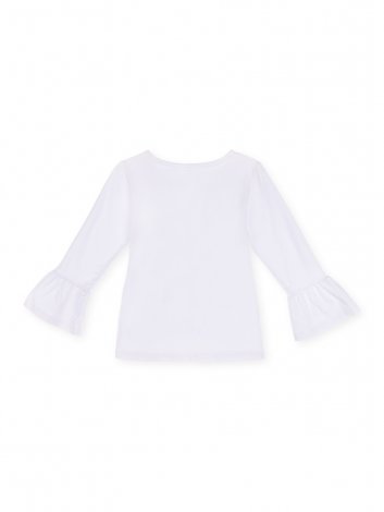 Белая блузка трикотажная для девочки PlayToday Tween 094003, вид 4