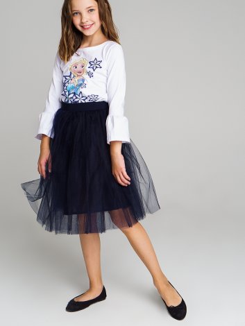 Белая блузка трикотажная для девочки PlayToday Tween 094003, вид 5