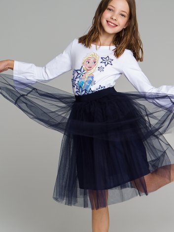 Белая блузка трикотажная для девочки PlayToday Tween 094003, вид 9