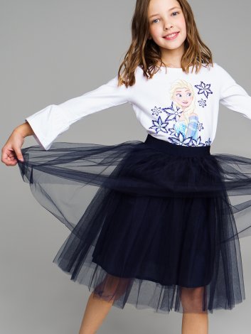 Белая блузка трикотажная для девочки PlayToday Tween 094003, вид 10