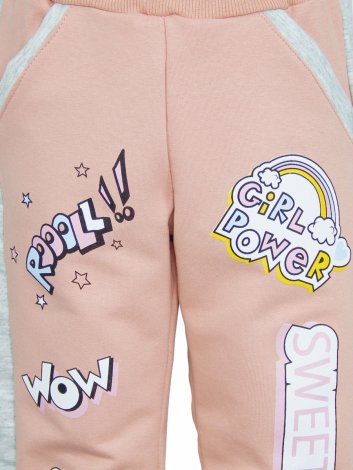 Розовые брюки для девочки ИНОВО 1101-5, вид 2