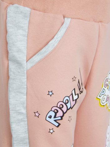 Розовые брюки для девочки ИНОВО 1101-5, вид 3