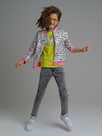 Серая толстовка для девочки PlayToday Tween 120122001, вид 3