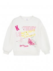 Белая толстовка для девочки PlayToday Tween 120123003