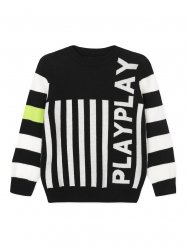Черный джемпер трикотажный для мальчика PlayToday 120211004