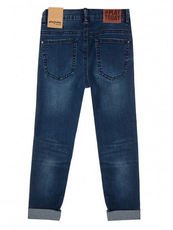 Синие брюки джинсовые для мальчика PlayToday 120216001, вид 3
