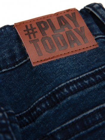 Синие брюки джинсовые для мальчика PlayToday 120216001, вид 6