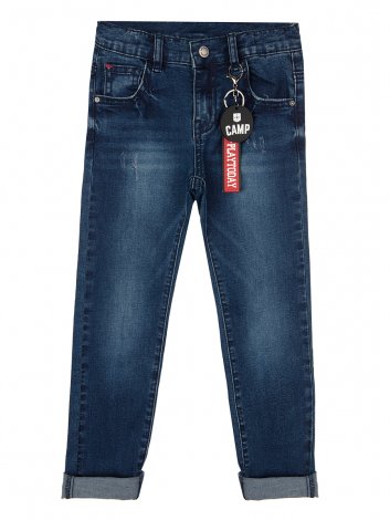 Синие брюки джинсовые для мальчика PlayToday 120216001, вид 1