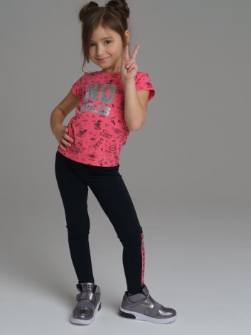 Черные леггинсы для девочки PlayToday 120222012, вид 2