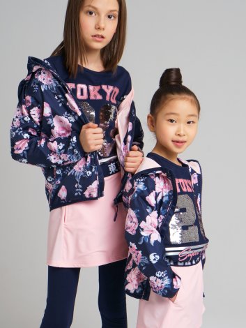 Черная куртка (ветровка) для девочки PlayToday 120225002, вид 2