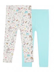 Голубые леггинсы, 2 шт. в комплекте для девочки PlayToday Baby 120323007