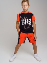 Красный комплект: футболка, шорты для мальчика PlayToday Tween 12111637