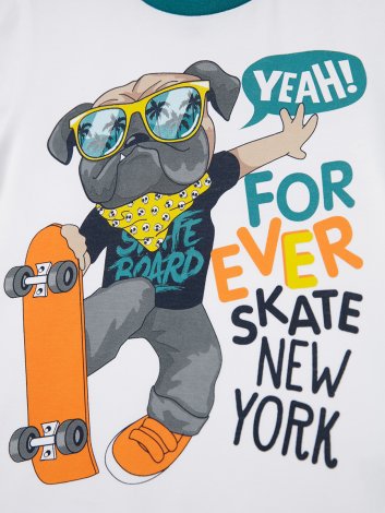 Белый комплект: футболка, шорты для мальчика PlayToday 12112302, вид 15