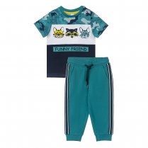 Синий комплект: футболка, брюки для мальчика PlayToday Baby 12113312