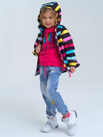 Розовая куртка (ветровка) для девочки PlayToday 12122258, вид 5
