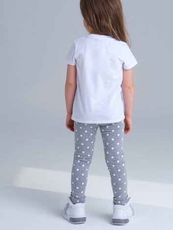 Белый комплект: футболка, легинсы для девочки PlayToday 12122261, вид 18