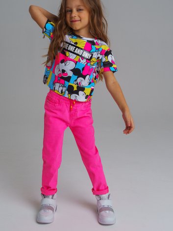 Розовые брюки для девочки PlayToday 12122971, вид 9