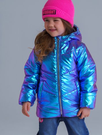 Синяя куртка для девочки PlayToday 12122973, вид 4