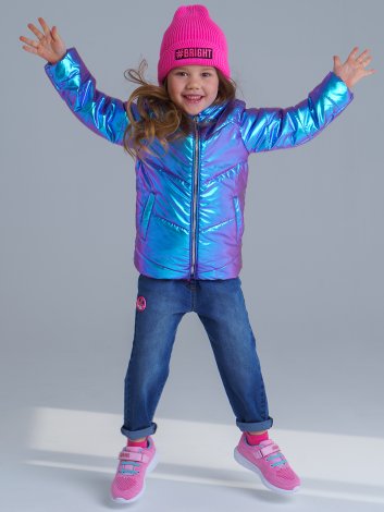 Синяя куртка для девочки PlayToday 12122973, вид 6