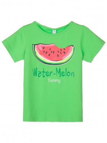 Зеленая футболка для девочки PlayToday 12122990, вид 2