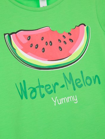 Зеленая футболка для девочки PlayToday 12122990, вид 4