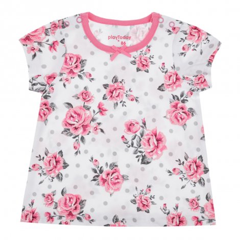 Розовый комплект: футболка, легинсы для девочки PlayToday Baby 12129016, вид 2