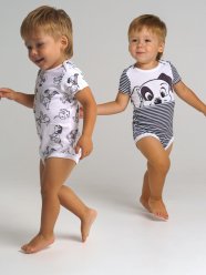 Черные боди, 2 шт. в комплекте для мальчика PlayToday Baby 12139104