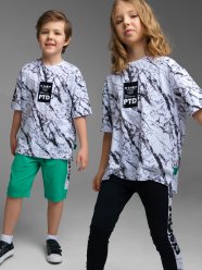 Черная футболка для мальчика PlayToday Tween 12201601