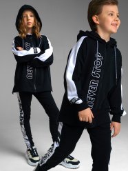 Черная толстовка для мальчика PlayToday Tween 12201615