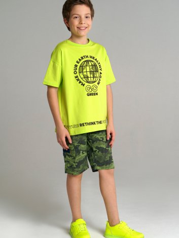 Светло-зеленая футболка для мальчика PlayToday Tween 12211001, вид 1