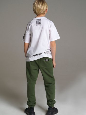 Темно-зеленые брюки для мальчика PlayToday Tween 12211009, вид 4