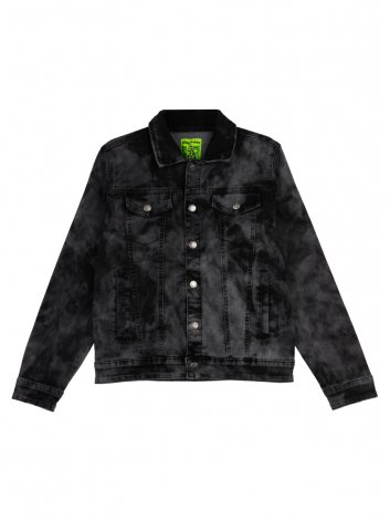 Черная куртка джинсовая для мальчика PlayToday Tween 12211030, вид 1