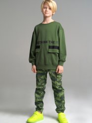 Темно-зеленая толстовка для мальчика PlayToday Tween 12211031