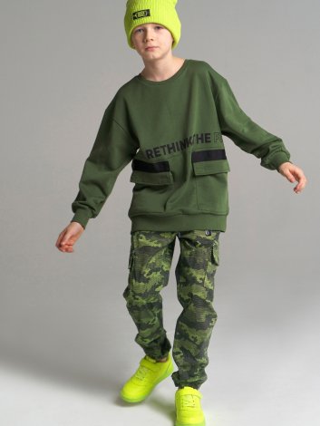 Разноцветные брюки для мальчика PlayToday Tween 12211037, вид 3