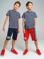 Темно-синие шорты, 2 шт в комплекте для мальчика PlayToday Tween 12211193