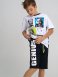 Черный комплект: футболка, шорты для мальчика PlayToday Tween 12211716, вид 3 превью