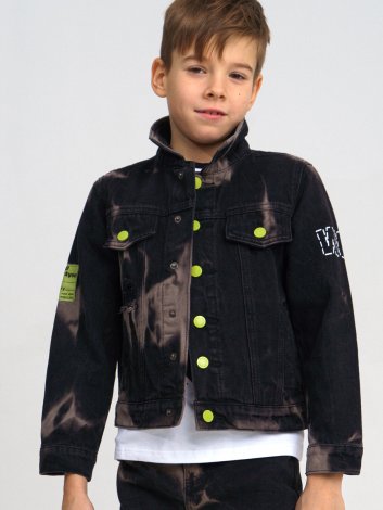 Разноцветная куртка джинсовая для мальчика PlayToday Tween 12211736, вид 5