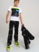 Разноцветные брюки джинсовые для мальчика PlayToday Tween 12211740, вид 2 превью