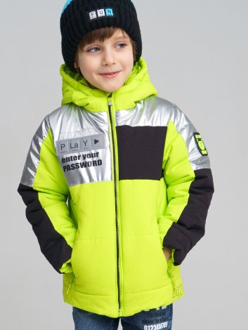 Светло-зеленая куртка для мальчика PlayToday 12212004, вид 2