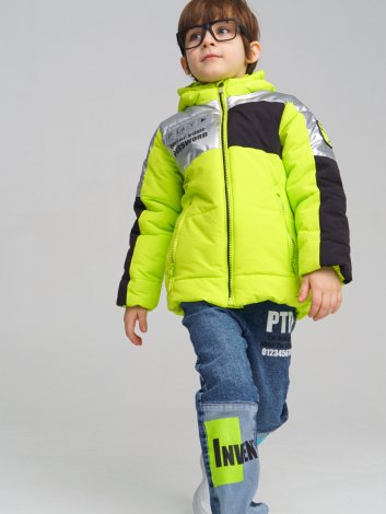 Светло-зеленая куртка для мальчика PlayToday 12212004, вид 3