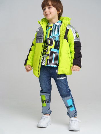 Светло-зеленая куртка для мальчика PlayToday 12212004, вид 5