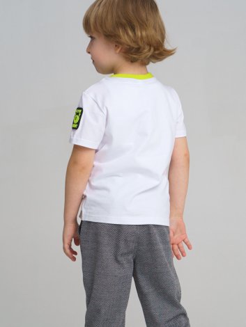 Белая футболка для мальчика PlayToday 12212023, вид 3