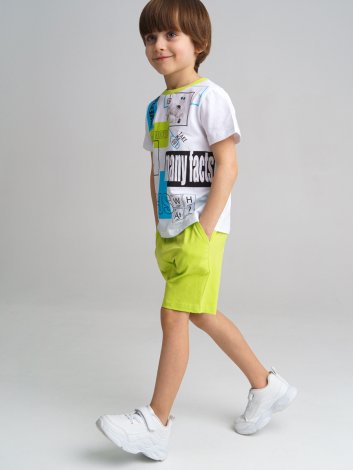 Светло-зеленый комплект: футболка, шорты для мальчика PlayToday 12212027, вид 2