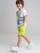 Светло-зеленый комплект: футболка, шорты для мальчика PlayToday 12212027, вид 2 превью