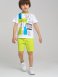 Светло-зеленый комплект: футболка, шорты для мальчика PlayToday 12212027, вид 3 превью