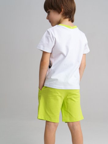 Светло-зеленый комплект: футболка, шорты для мальчика PlayToday 12212027, вид 4