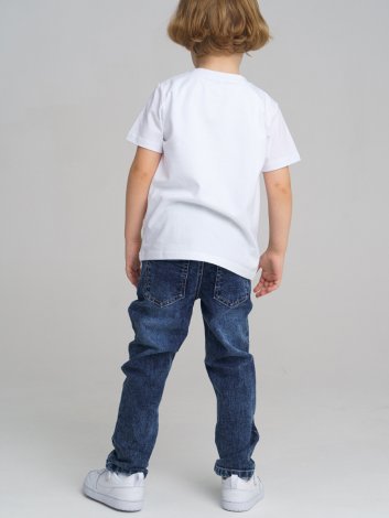 Желтый комплект: брюки джинсовые, куртка, футболка для мальчика PlayToday 12212047, вид 6