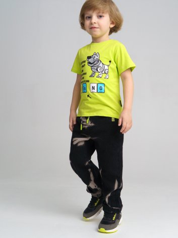 Разноцветные брюки джинсовые для мальчика PlayToday 12212050, вид 5